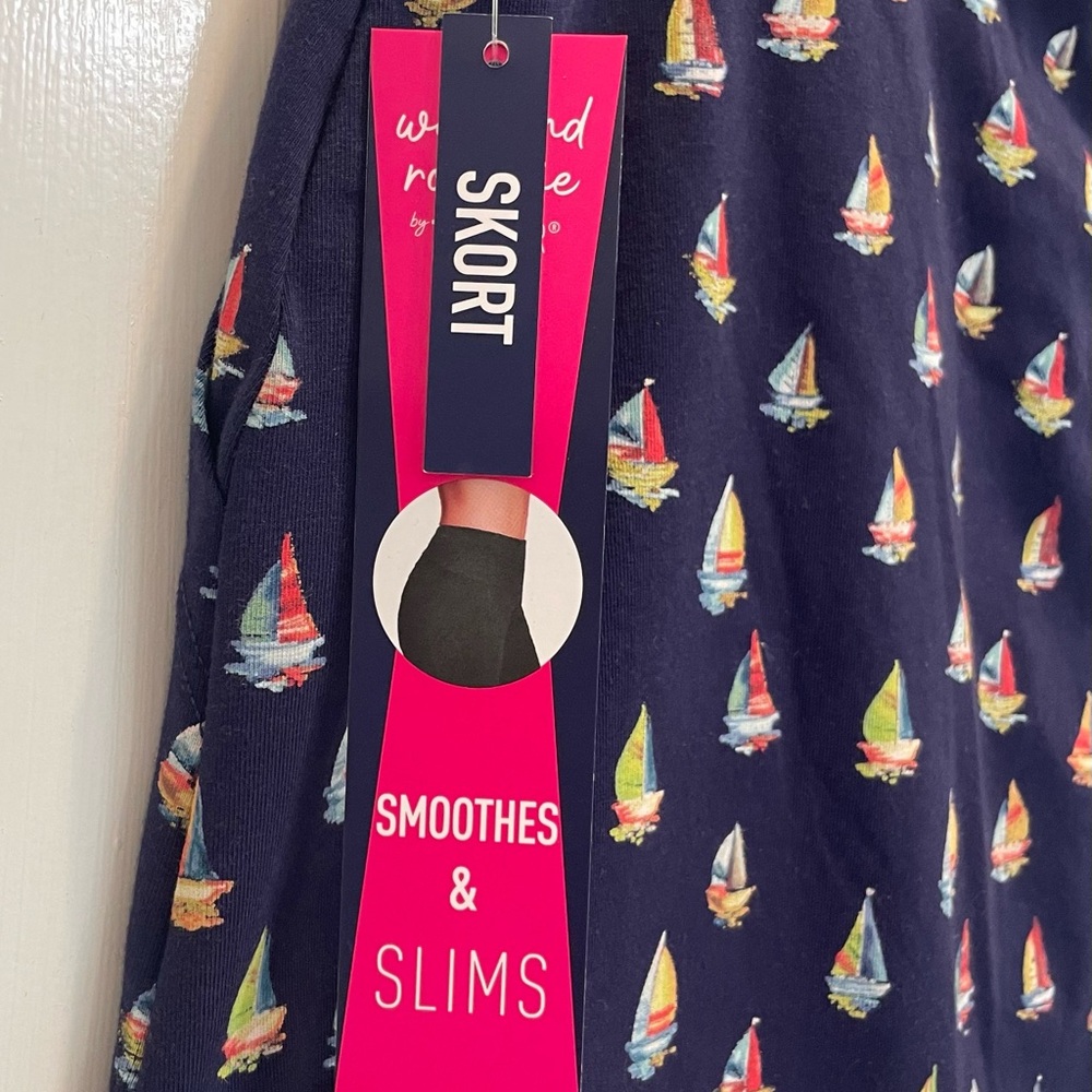 Colorful Sailboat Patterned Mini Skirt - Picture 3 of 5